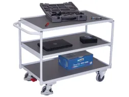 tafelwagen,draagverm. 250kg,3etage(s),laadvl. LxB 985x590mm,houtetage
