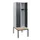 locker met bank,HxBxD 1950x600x815mm,2vak,vak B 300mm,draaigrendel