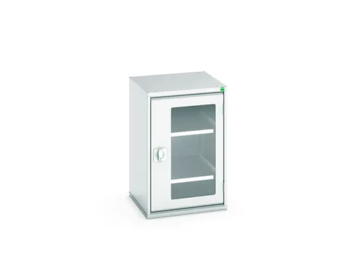 vitrinekast 800x525x550mm 2xStalen bodem romp RAL7035 front RAL7035