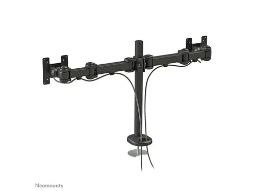 Monitorarm FPMA-D960DG 2 Schermen tot 27 Inch met Doorvoer Zwart
