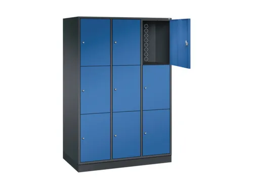grootvolume-lockersysteem,HxBxD 1950x1220x600mm,3x3vakken,cil.-slot