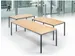 Tafel Vierkant 140x70 Cm Rechthoekig Frame Zwart Blad Beuk