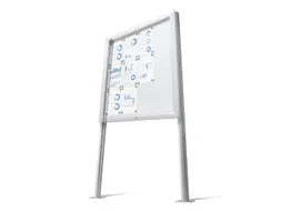 Palen Voor Vergrendelbaar Notitiebord Outdoor Zilver Boutbevestiging