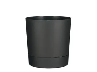 Plantenpot Mica Coco met schotel rond antraciet 29.5 x 28 cm - 2
