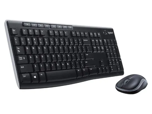 Logitech Draadloos Toetsenbord MK270 QWERTY US + Compacte muis Zwart