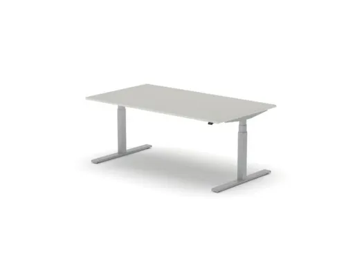 Elektrisch ihv bureau,HxBxD 650-1310x1800x1000mm,blad lichtgrijs