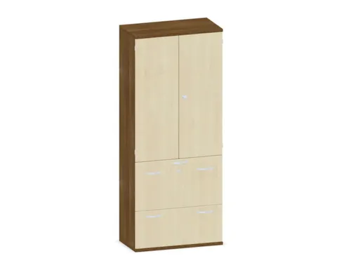 kantoorkast,HxBxD 1920x800x430mm,decor romp noten,decor front esdoorn