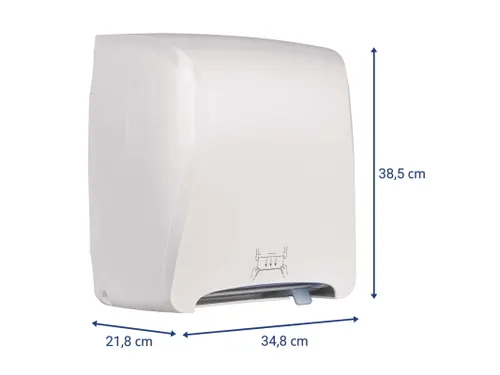 Handdoekdispenser papieren rol MAULcare Autocut Wit