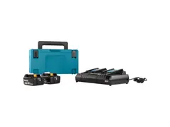 Makita Startset 2 x 18V 6,0 Ah & snellader,