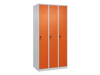 locker,HxBxD 1850x900x500mm,3vak,vak B 300mm,draaigrendel - 1