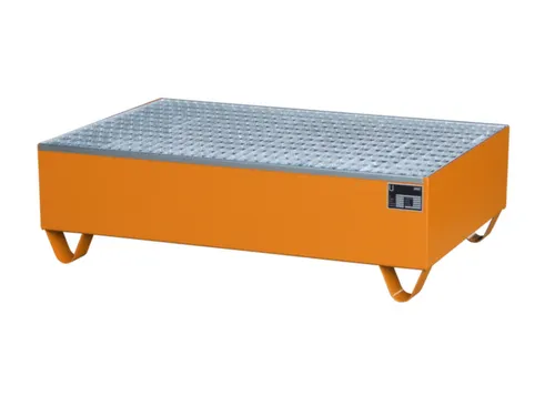 Systeem-Opvangbak Oranje 2x 200l 215l 360x 1200x 800mm Rooster