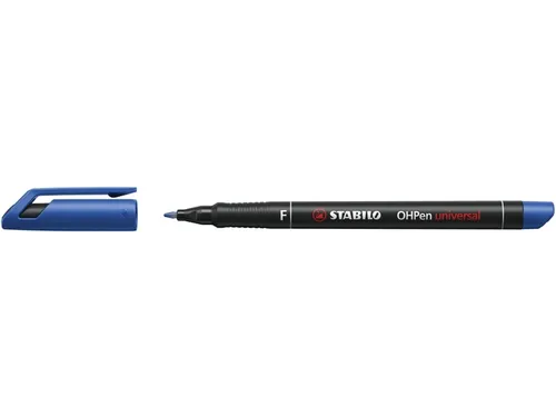 Viltstift STABILO OHpen 842/41 permanent rond fijn blauw