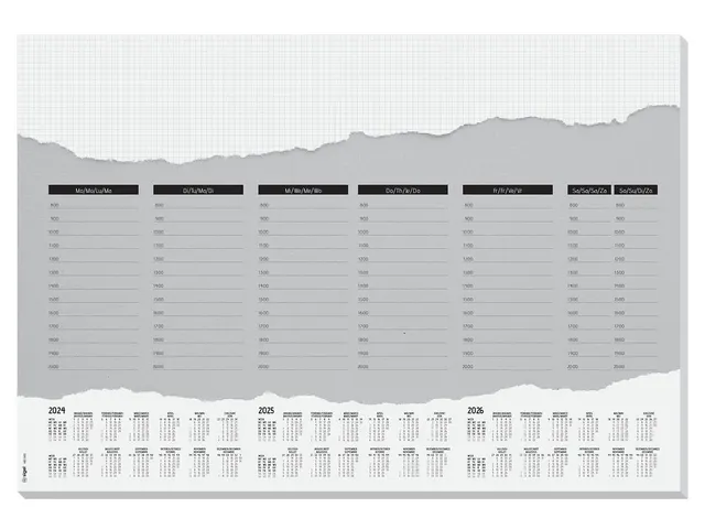 Designonderlegger Sigel Weekplan 25/26/27. 59.5x41cm 52 vel 80 grams F