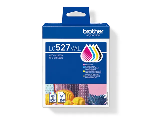 Inktcartridge Brother LC-527 HC zwart + 3 kleuren