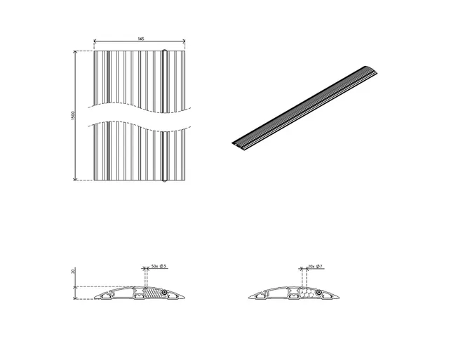 Addit kabelbeschermer 150cm recht 422