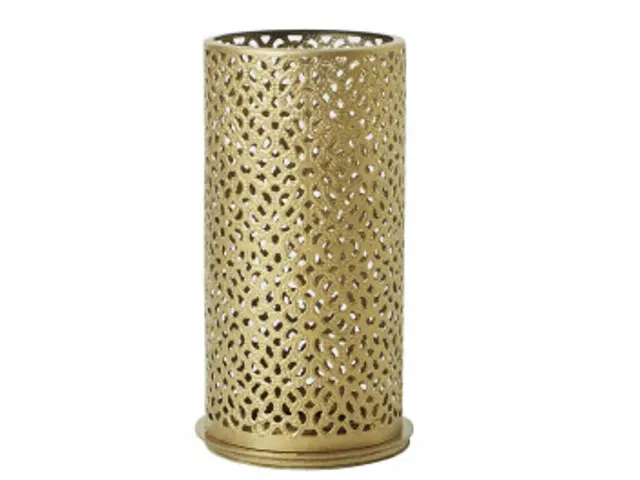 Kaarsenhouder metaal Bliss gold 140x75mm, 4 stuks