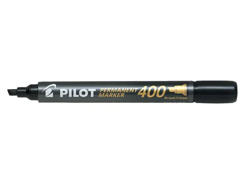 Pilot Permanent Marker 400 Brede Schuine punt Zwart