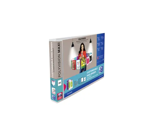 Panoramaringband Oxford Polyvision Maxi 4 Rings A3 D-mech 30mm Dwars