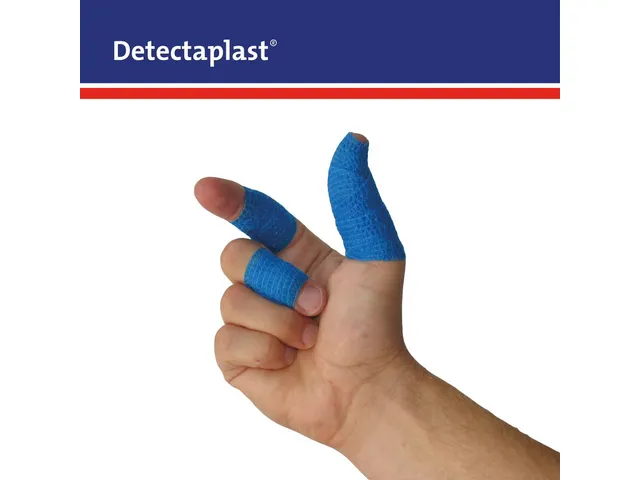 Detectaplast Zelfhechtende snelpleister Rol à 2,5cm x 4,5mtr, blauw