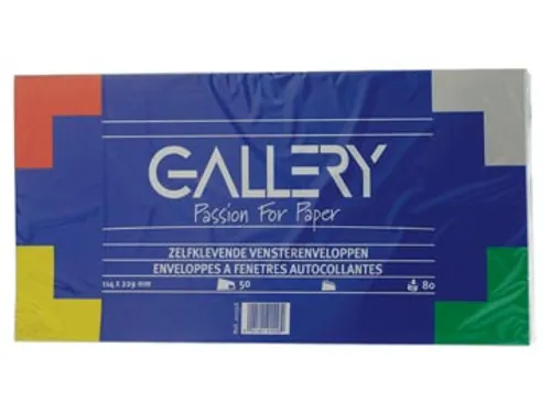 Gallery Enveloppen 114x229mm Venster Rechts Stripsluiting