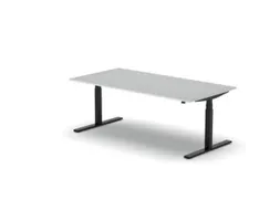 Elektrisch ihv bureau,HxBxD 650-1310x2000x1000mm,blad wit