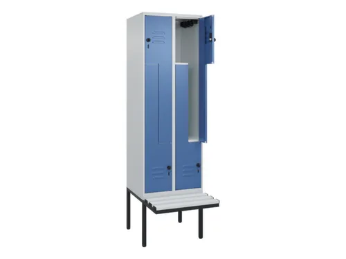 Z-garderobekast,HxBxD 2120x600x815mm,2vak,vak B 300mm,draaigrendel