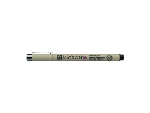 Fineliner Sakura pigma micron 08 zwart 0.5mm