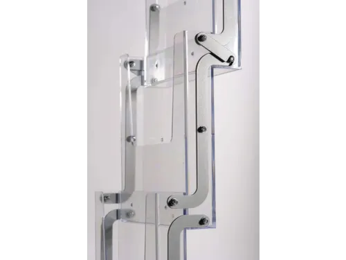 vouwbaar folderrek v. 5xDIN A4 plank(en) transparant aluminium