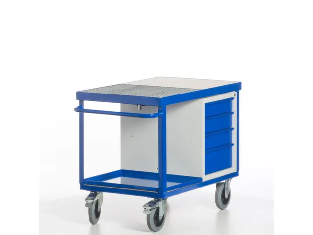chariot-armoire,force 600kg,2plateau(x),plateau Lxl 1150x700mm