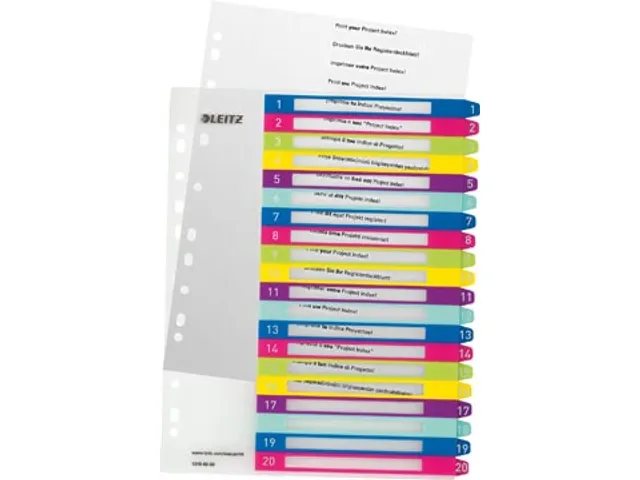 WOW printbare index, 20 tabs