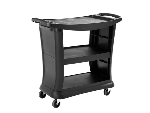 Serveerwagen 3 etages 136kg 52x97cm zwart