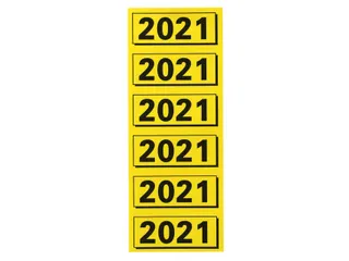 Rugetiket Elba 2021 geel met zwarte opdruk 120 stuks - 1