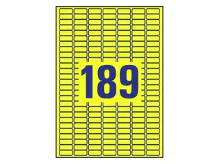 Etiket Avery L6037-20 25.4x10mm geel 3780 stuks - 3