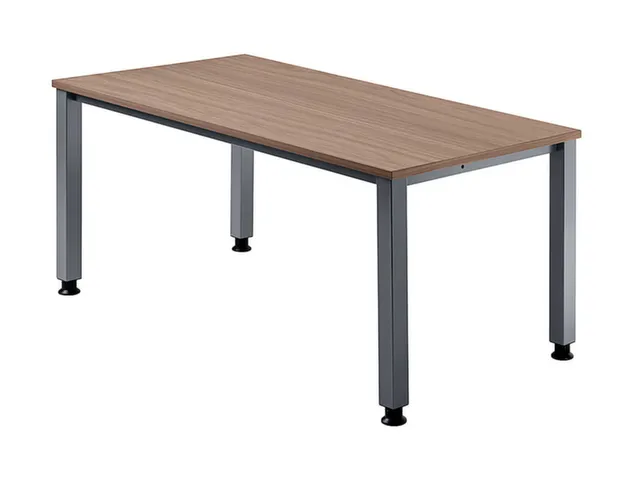 In hoogte verstelbaar bureau,HxBxD 680-760x1600x800mm,blad notenboom