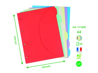 Smartfolder geperforeerde opbergmappen A4 assorti 6 stuks - 3