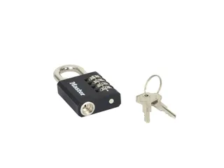 Hangslot MasterLock combi alu + sleutel 40mm zwart - 3