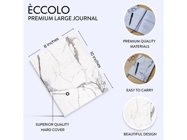 Carnet de notes Marble ligné 20x25cm