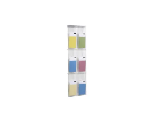 wandfolderhouder,HxBxD 978x284x54mm,v. 6xDIN lang