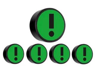 Impressiemagneet Attention 35mm Groen - 1