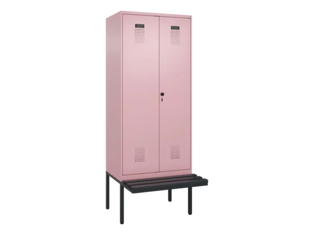 armoire vestiaire avec banc noir et blanc,HxlxP 2120x800x815mm