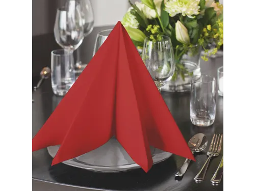 Linstyle Dinnerservet 39x39cm 1/4 vouw rood 14x50 stuks