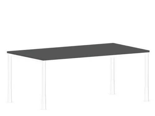 In hoogte verstelbaar bureau,HxBxD 720-840x1800x1000mm,MS-donkergrijs