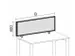 Paroi De Séparation De Table Hxlxp 400X2000X41Mm Insonorisante Gris