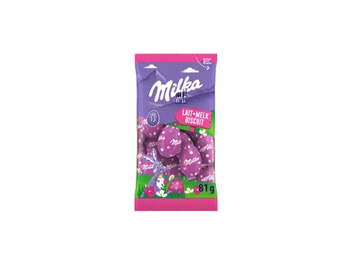 Milka paaseitjes 81g melk biscuit