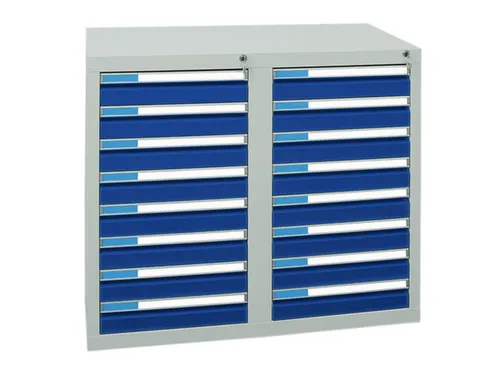 ladekast,HxBxD 900x1000x500mm,16lade(n),centr. vergrendeling