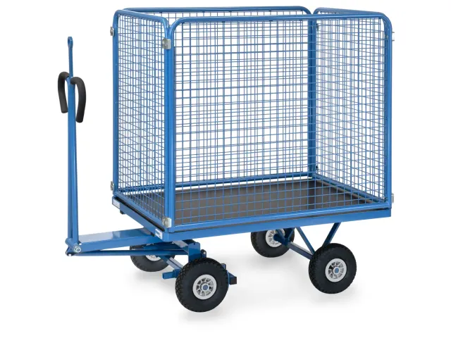 Handtrekwagen Trekoog 6443lz 700kg 1200x800mm Draadgaas Luchtbanden