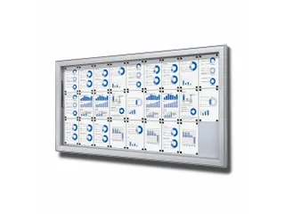 Vergrendelbaar Notitiebord Outdoor Extra Diep 27xA4 - 1