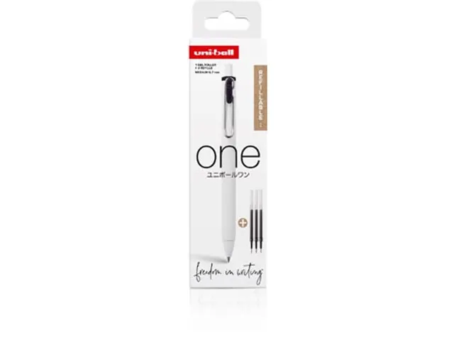 ONE gelroller 0,7 mm zwart 1 roller + 3 vullingen
