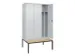 locker voor scheiding van kleding,HxBxD 2120x1200x815mm,3vak