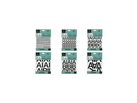 Zelfklevende letters (40mm) zwart